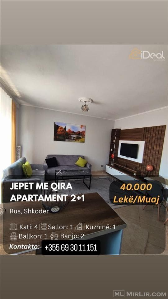 🔥 Jepet me Qira Apartament 2+1 në “Rus\", Shkodër! 🔥🏢