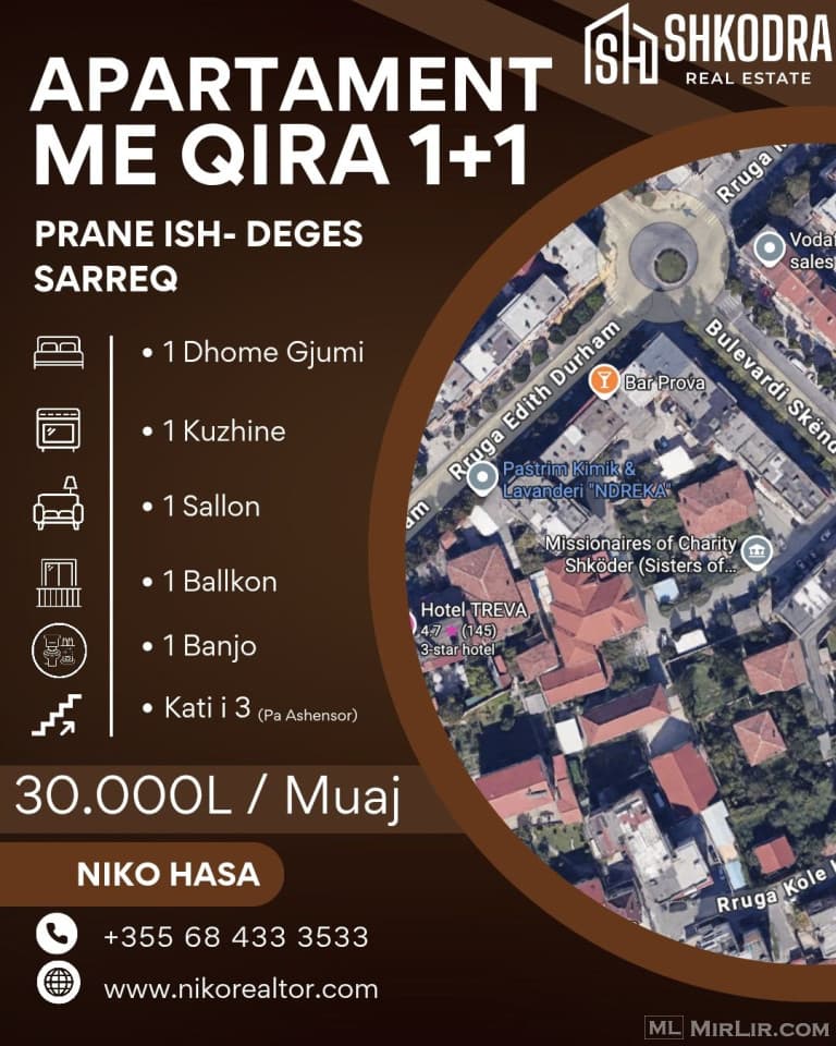 📢 Jepet me qira apartament 1+1 Sarreq