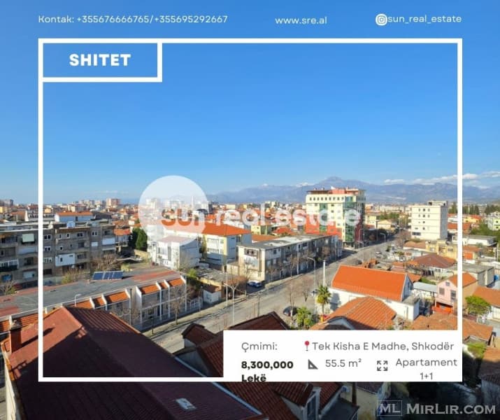 SHITET APARTAMENT 1+1, TEK KISHA E MADHE, SHKODER